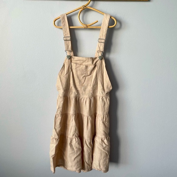 Zara Kids Canvas Overall Dress Size 9 - Picture 1 of 10